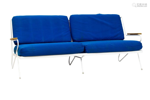 A Modern patio two seat sofa