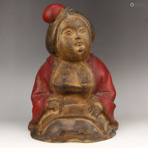 17 Kg Chinese Tang Dynasty Stone Woman Statue