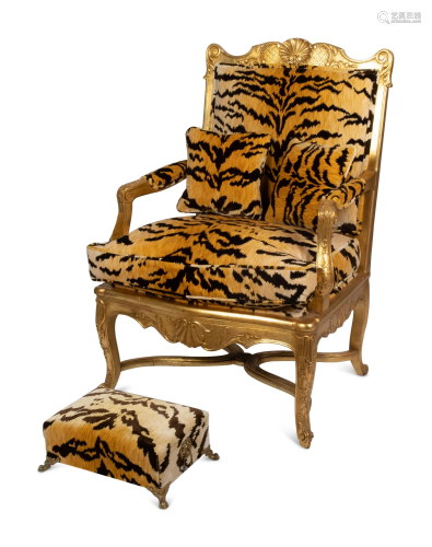 A Regence Style Giltwood Fauteuil