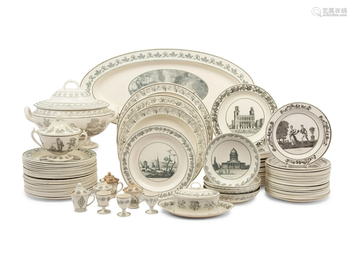 A French Faience Large and Extensive Dinner Service