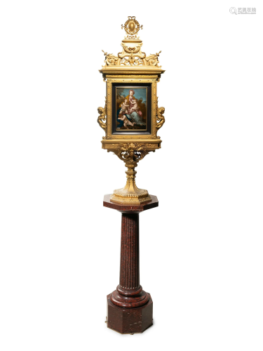 A French Gilt Bronze Double-Sided Tabernacle Encasing Two En...