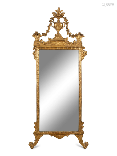 An Italian Giltwood Pier Mirror