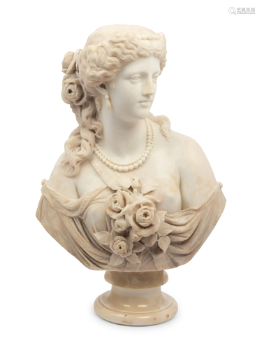 An Italian Marble Bust of a Lady