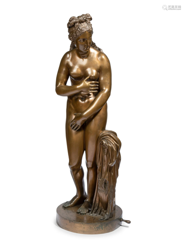 A Large Italian Bronze Figure of Venus