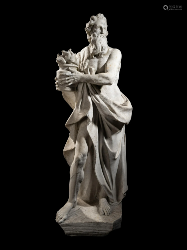 A Continental Marble Figure of Zeus
