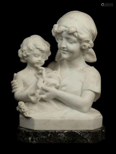 A Continental Marble Figural Group