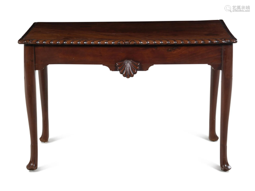 An Irish George II Mahogany Side Table