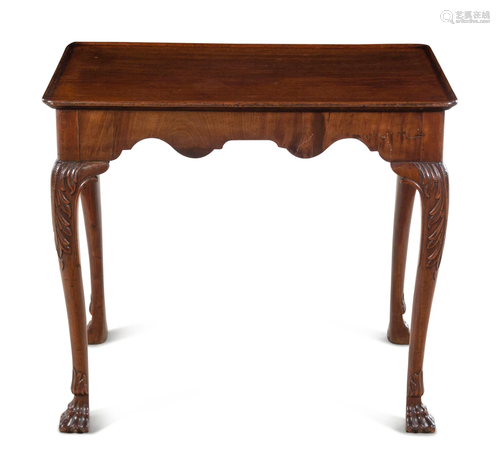 An Irish George III Mahogany Tea Table