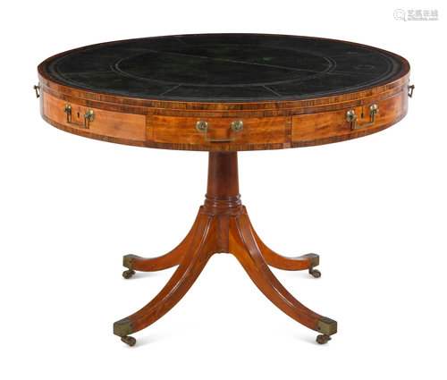 A Regency Mahogany Drum Table