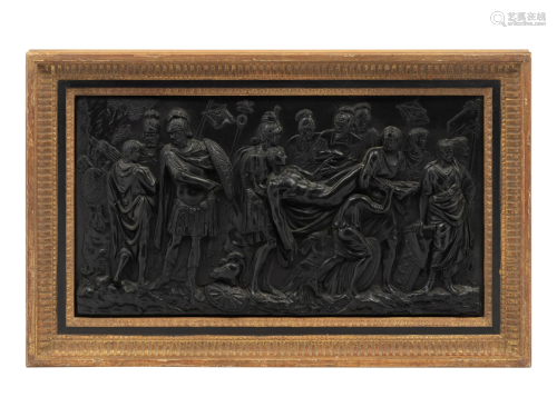 A Wedgwood Basalt Relief Plaque Depicting the Death of Melea...