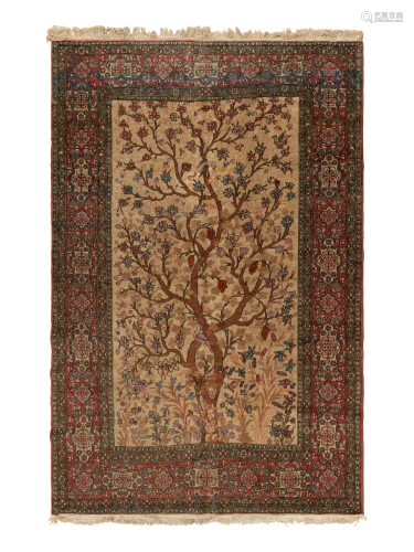 A Persian Wool 'Tree of Life' Rug