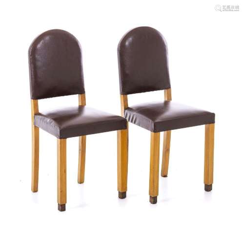 FRENCH WORK, c.1930 - Pair of Art Deco side chairs
