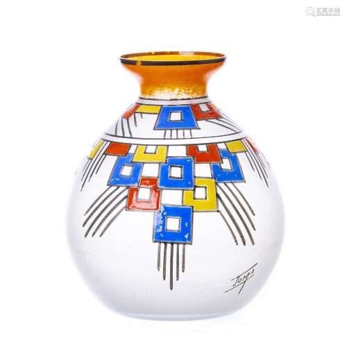 JOMA - Art Deco glass vase