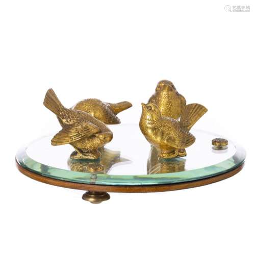 ANTÓNIO MARIA RIBEIRO (1889-1962) - Set of bronze birds with...