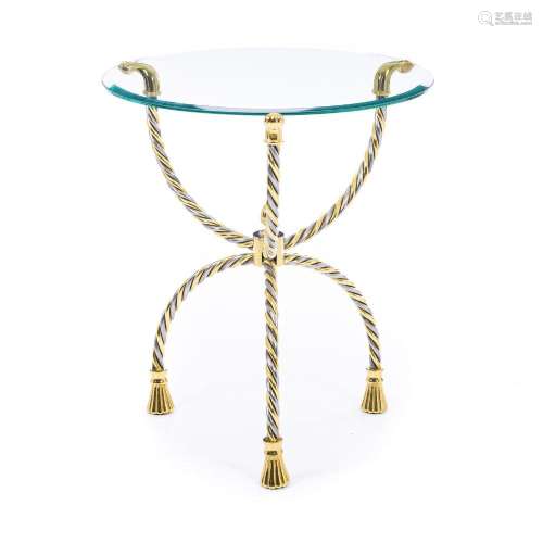 ITALIAN WORK, c.1980 - Side table  twisted rope