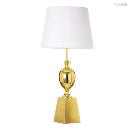 Style of MAISON BARBIER - Gilt brass table lamp