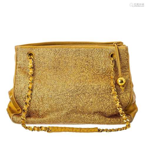 CHANEL - Leather Brocade bag