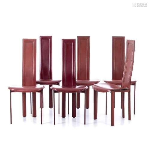 GIORGIO CATTELAN (20th/21st) - Six chairs
