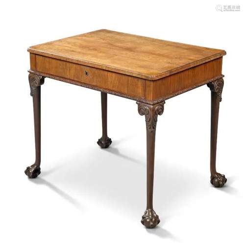 A GEORGE II PADOUK SIDE TABLE