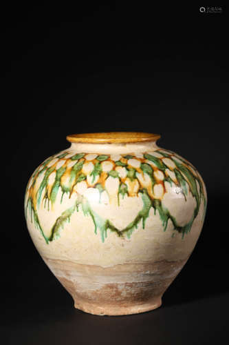 Sancai Glaze Pottery Jar