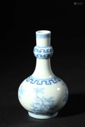 Blue and White Floral Vase