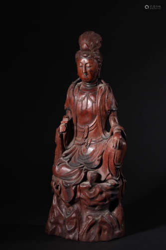 Lobular Sandalwood Figure of Avalokitesvara