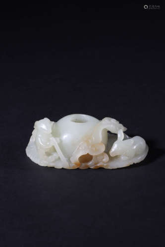 Carved White Jade Water Drop