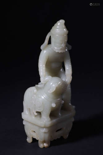 Carved Khotan Jade Figure Statue