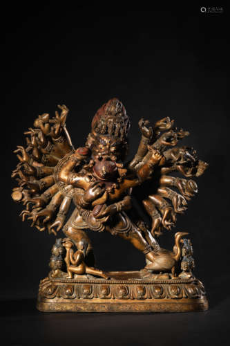 Gilt-Bronze Figure of Yamantaka