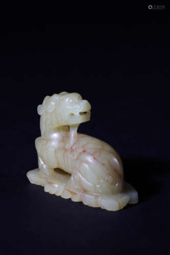 Carved Jade Kylin Ornament