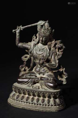 Bronze Figure of Manjushri