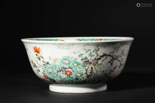 Wucai Glaze Flower Bowl