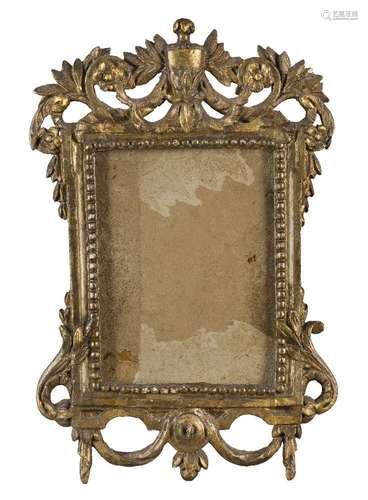 A Glazed Florentine Carved, Pierced and Gilded Frame, <br />...