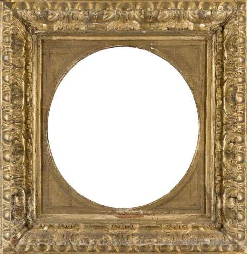 An Italian Carved and Gilded Leaf Frame, <br />
<br />
18th ...