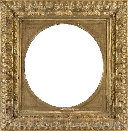 An Italian Carved and Gilded Leaf Frame, <br />
<br />
18th ...