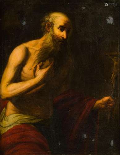 FOLLOWER OF JOSÉ DE RIBERA (S. XVII) "Penitent Saint Je...