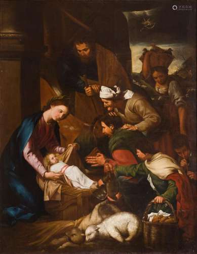 NEAPOLITAN SCHOOL (S. XVII) "Adoration of the shepherds...