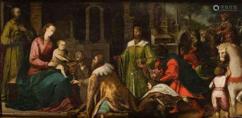 SPANISH SCHOOL (S. XVII) "Adoration of the Magi"