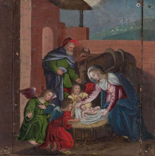 SPANISH SCHOOL (S. XIX) "Nativity"