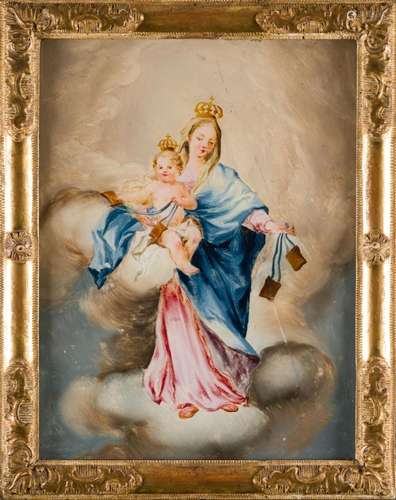 SPANISH SCHOOL (S. XVIII / S. XIX) "The Virgin of Mount...