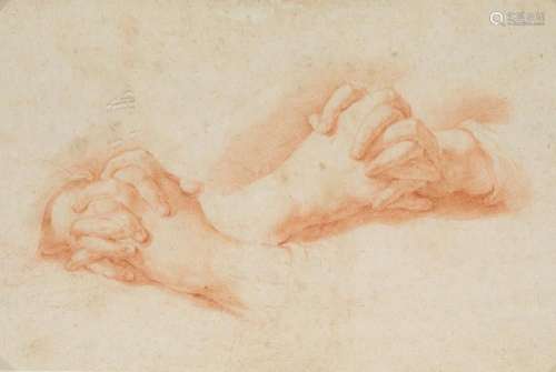 SPANISH SCHOOL (XVIII S.) "Study of pairs of hands"...