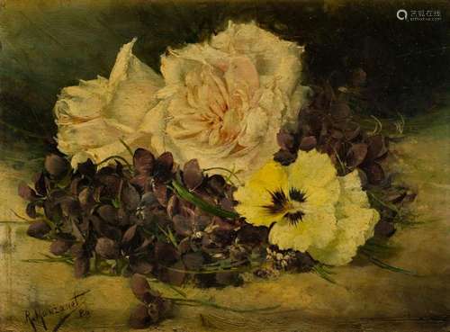 RICARDO MANZANET Valencia (1853) / (1939) "Roses, viole...