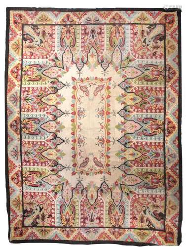 Hand-knotted wool rug, Spain, med. S. XX.