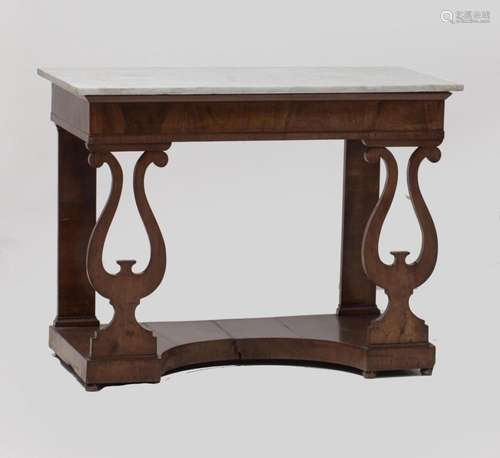 Fernandina mahogany console, Spain, med. S XIX.