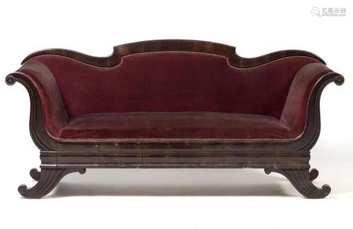 Elizabethan mahogany sofa, Spain, S.XIX