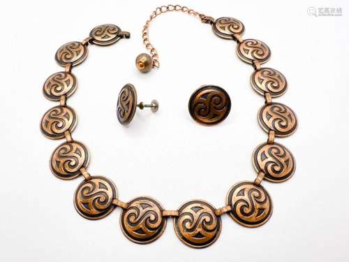 VINTAGE COPPER NECKLACE SET