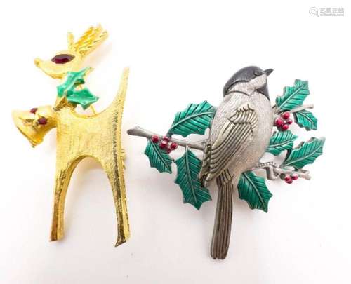 CHRISTMAS LOT , BROOCHES +