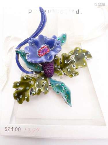 COLORFUL FLORAL BROOCH