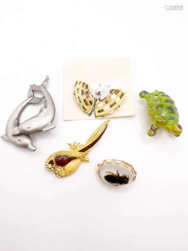 ANIMALS BROOCH LOT