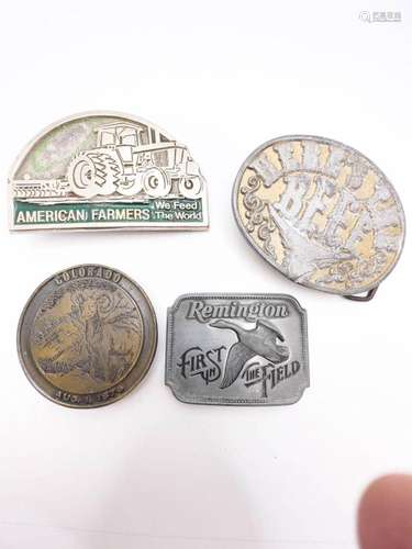 BELT BUCKLES , REMINGTON + MORE